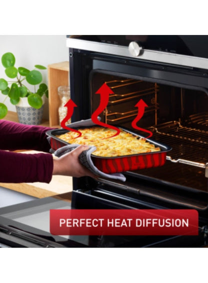 Tefal TempoFlame Rectangular Oven Dish Red 31x45cm