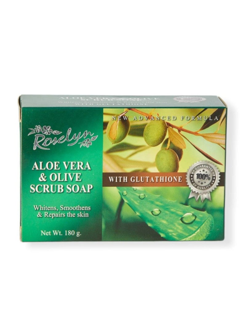 Roselyn Aloe Vera & Olive Scrub Soap 180g