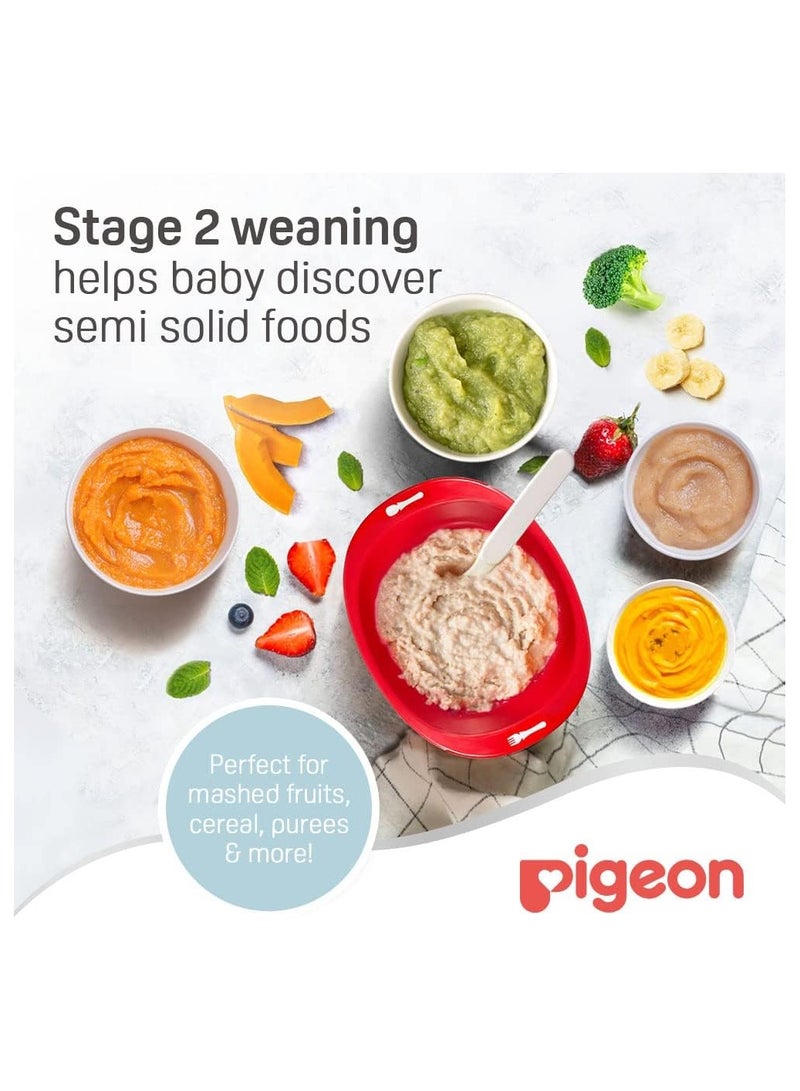 Pigeon Do-It-Myself Plate Red for Toddlers