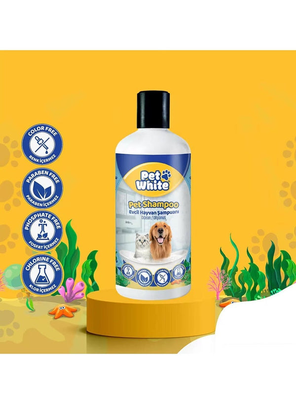 Pet White Ocean Scented Shampoo for Cats & Dogs