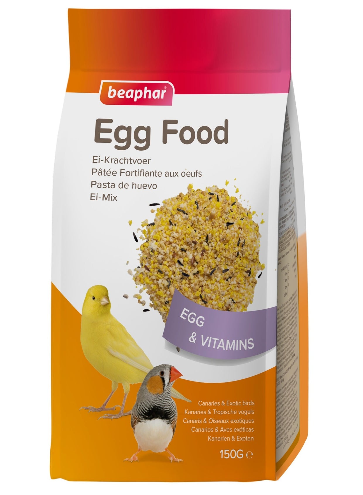 beaphar, bird food, birds 150g, canaries exotic, canaries exotic birds, crude ash, crude fat, egg food, exotic birds, exotic birds 150g, few drops, gaps often, seed mixes, type egg, yeast egg