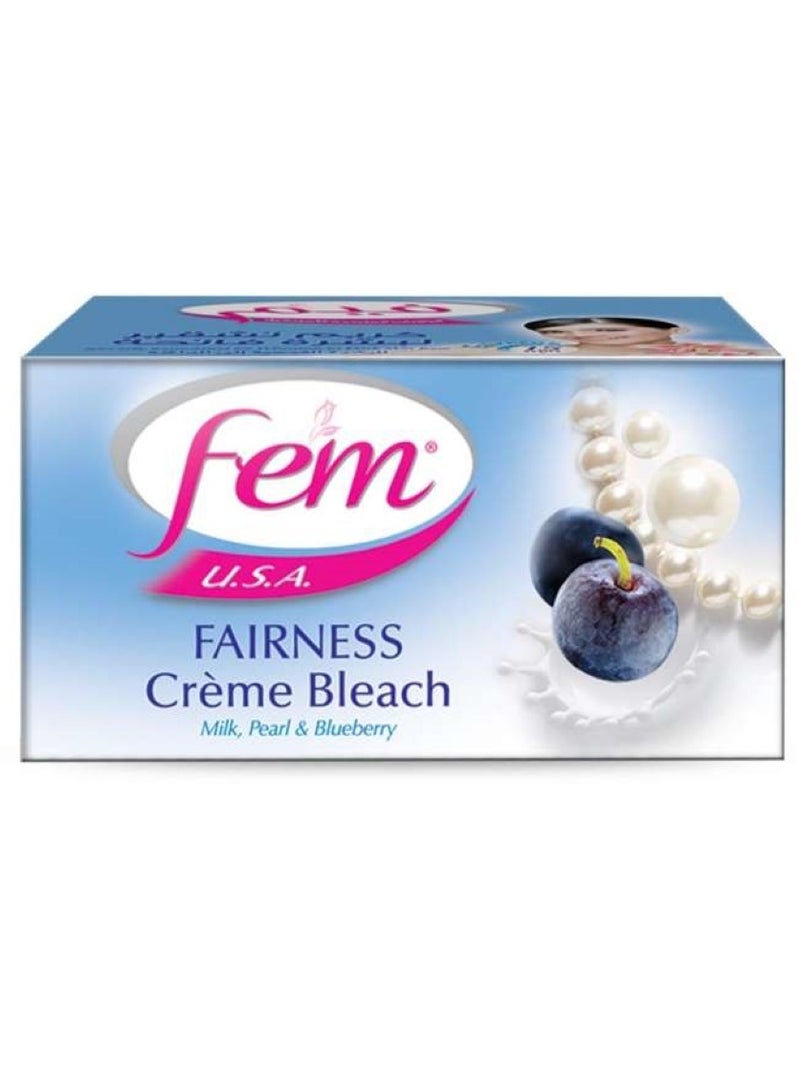 Fem Milk Pearl & Blueberry Fairness Cream Bleach 100g