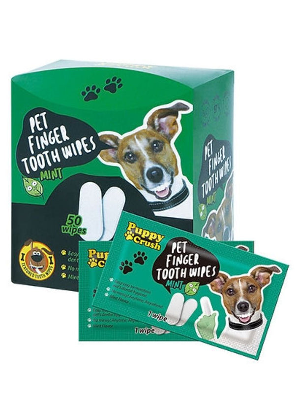 Puppy Crush Pet Dental Tooth Wipes 50 Pieces