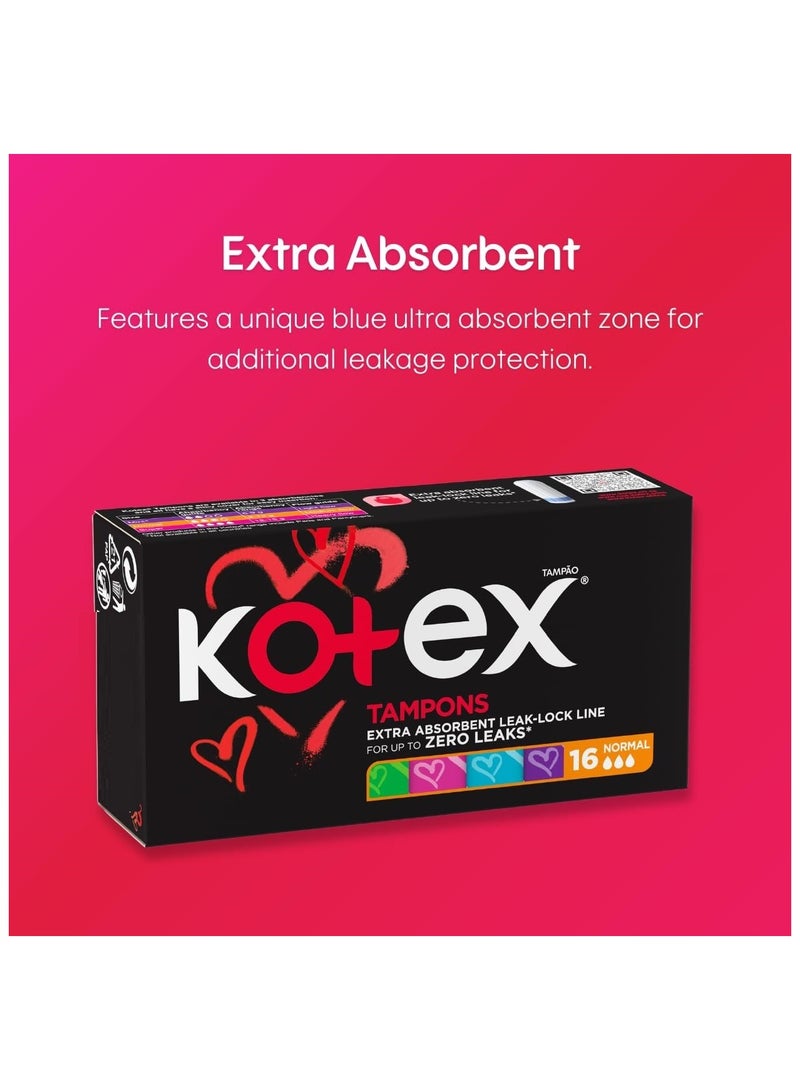 Kotex Silky Cover Normal 16 Tampons