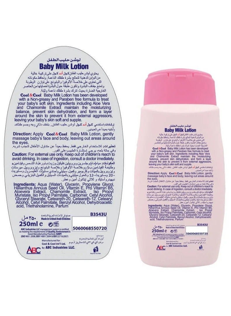 Cool & Cool Baby Milk Lotion 250 ML