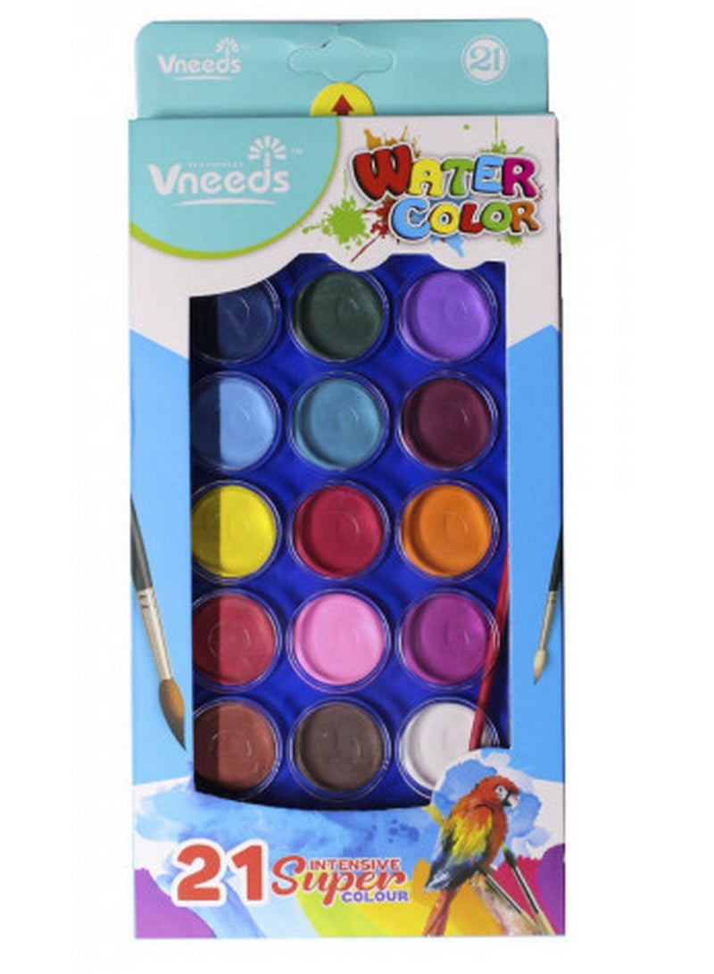 Vneeds Water Colors for Drawing - 21 Color Set
