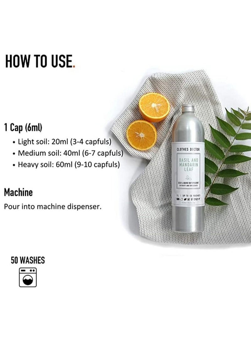 Clothes Doctor Fabric Conditioner 1L - Basil & Mandarin