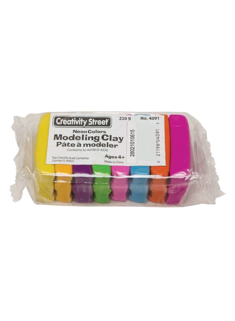 Assorted Neon Modeling Clay 220g by Creativity Street