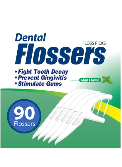 PURE AID Dental Flossers Mint Flavor 90 Ct
