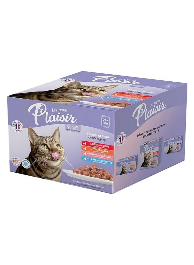 Plaisir Cats Chunks In Gravy 24 Pouches