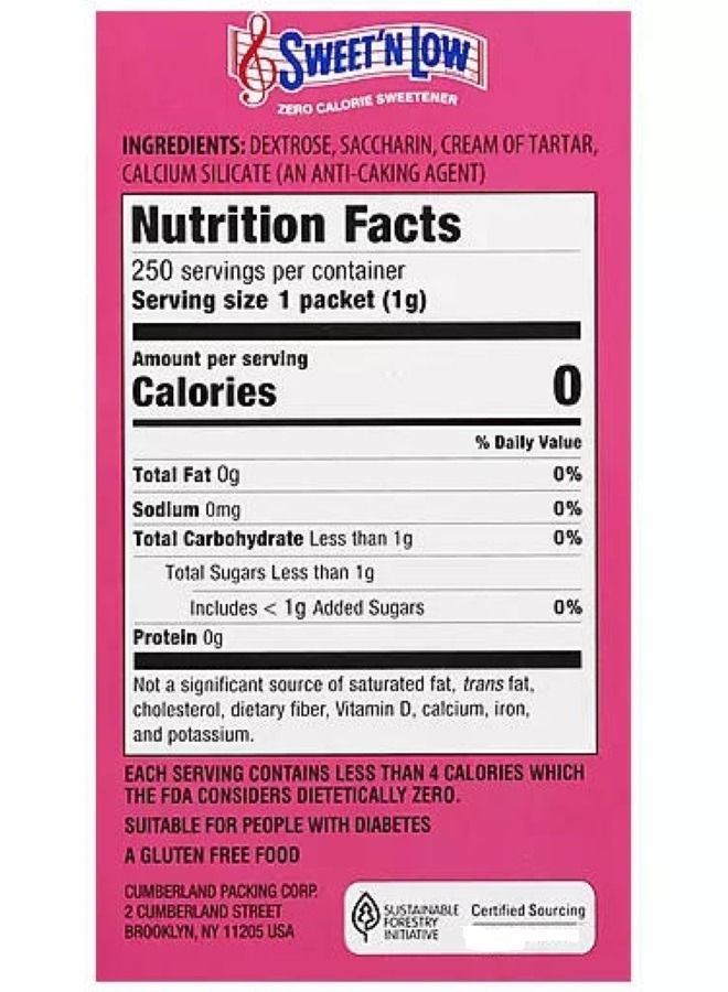 Low Calorie Sweetener Packets by SWEET'N LOW
