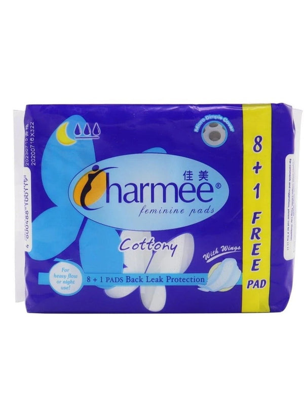 Charmee Cottony Pads with Wings - 9 Pieces Pack