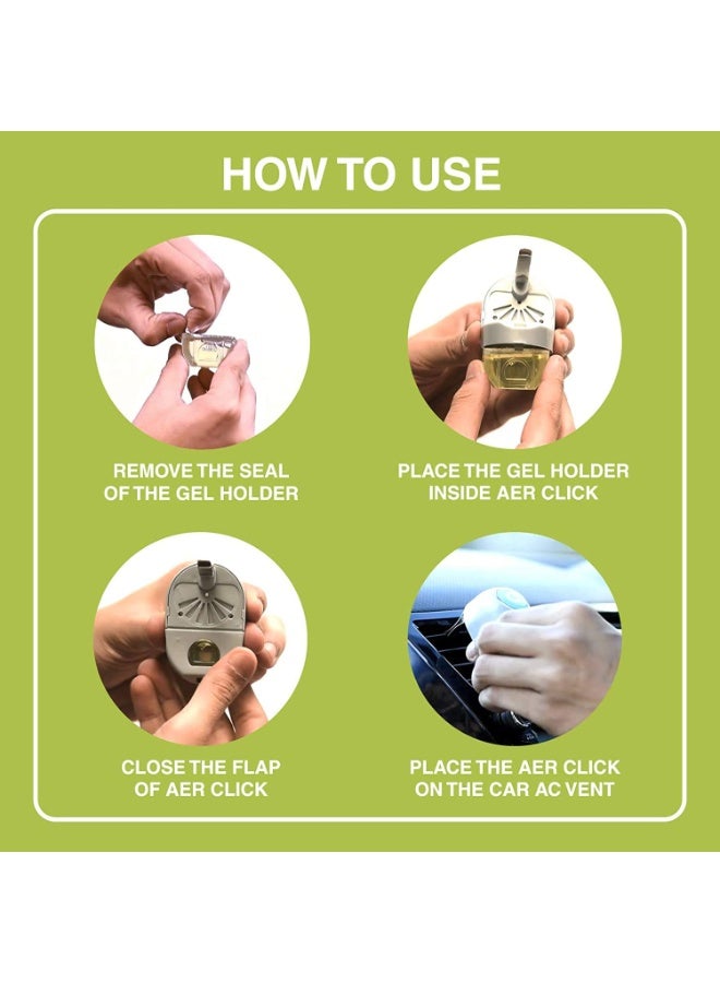Godrej Aer Click Car Vent Air Freshener - Fresh Lush Green