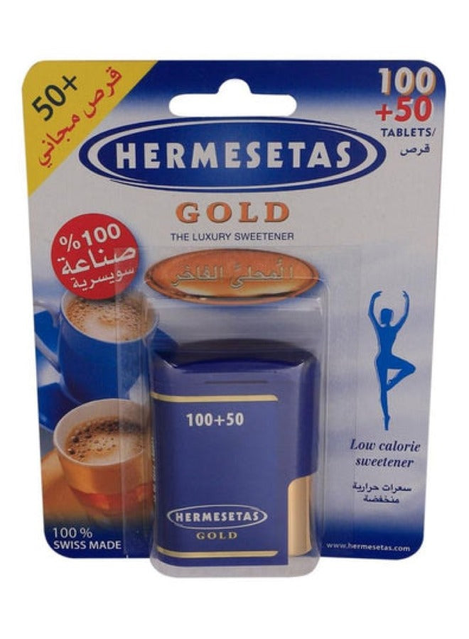 aspartame-based, aspartame-based sweetener, content, diabetics, energy, energy content, gold, gold sweetener, hermesetas, plus, reduced, reduced energy, reduced energy content, sweetener, tablets
