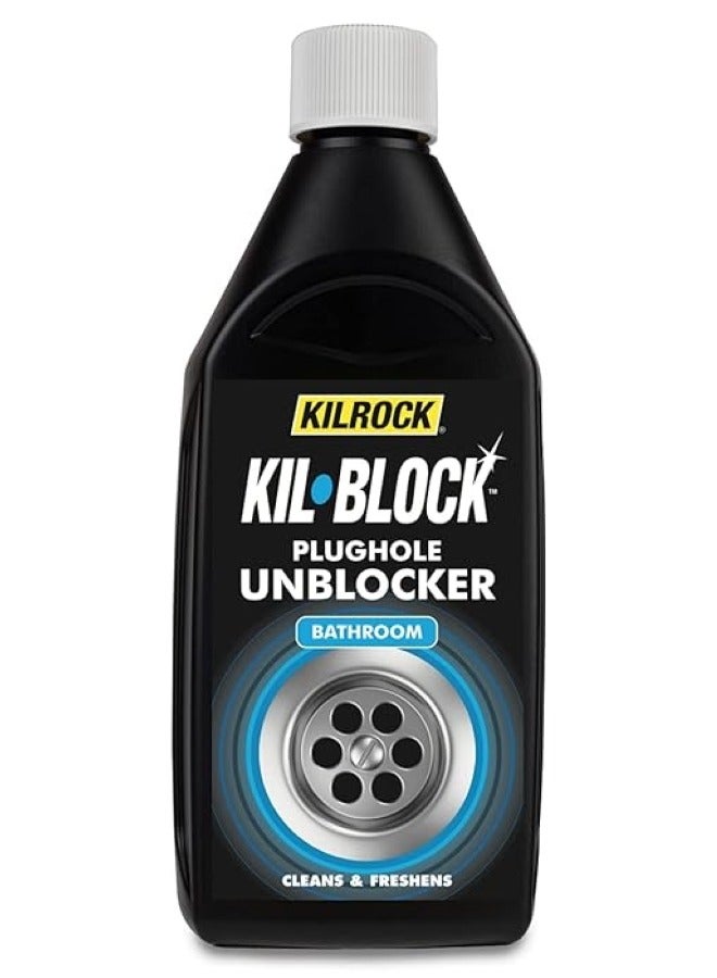 KILROCK Kilblock Bathroom Plughole Unblocker 500 ML