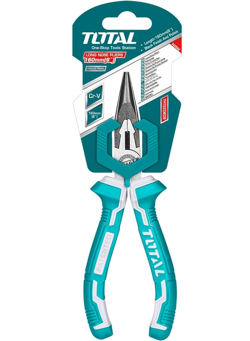 TOTAL Long Nose Plier 6 Inch - Premium Tools