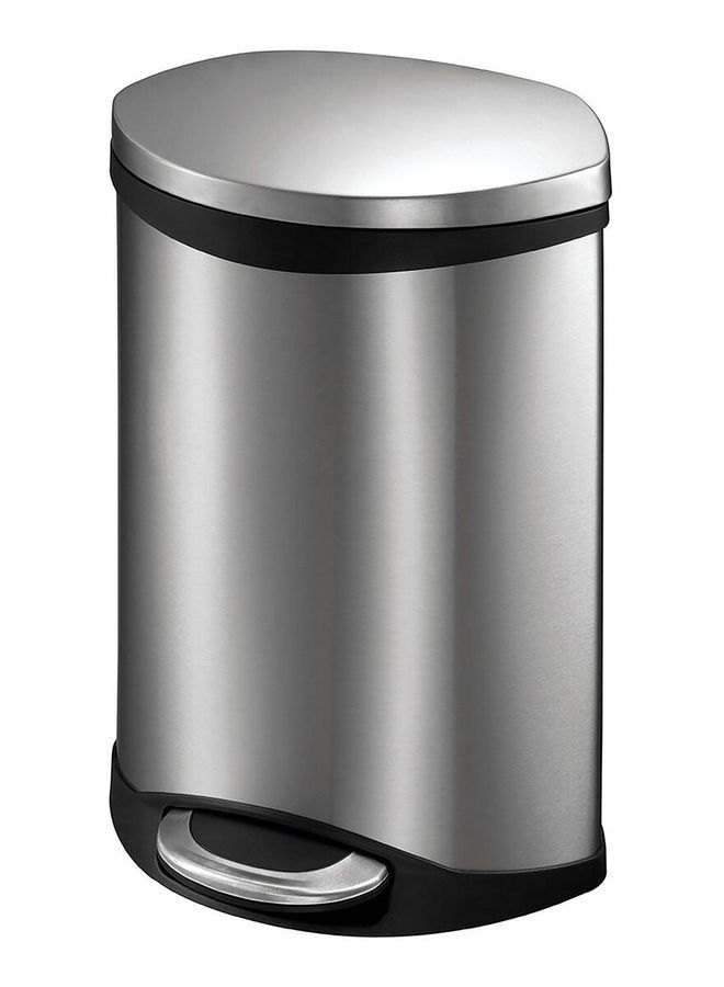 EKO Shell Step Pedal Bin Silver 10 Liter