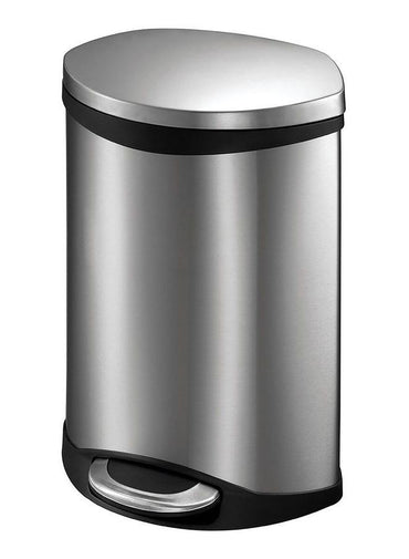 EKO Shell Step Pedal Bin Silver 10 Liter