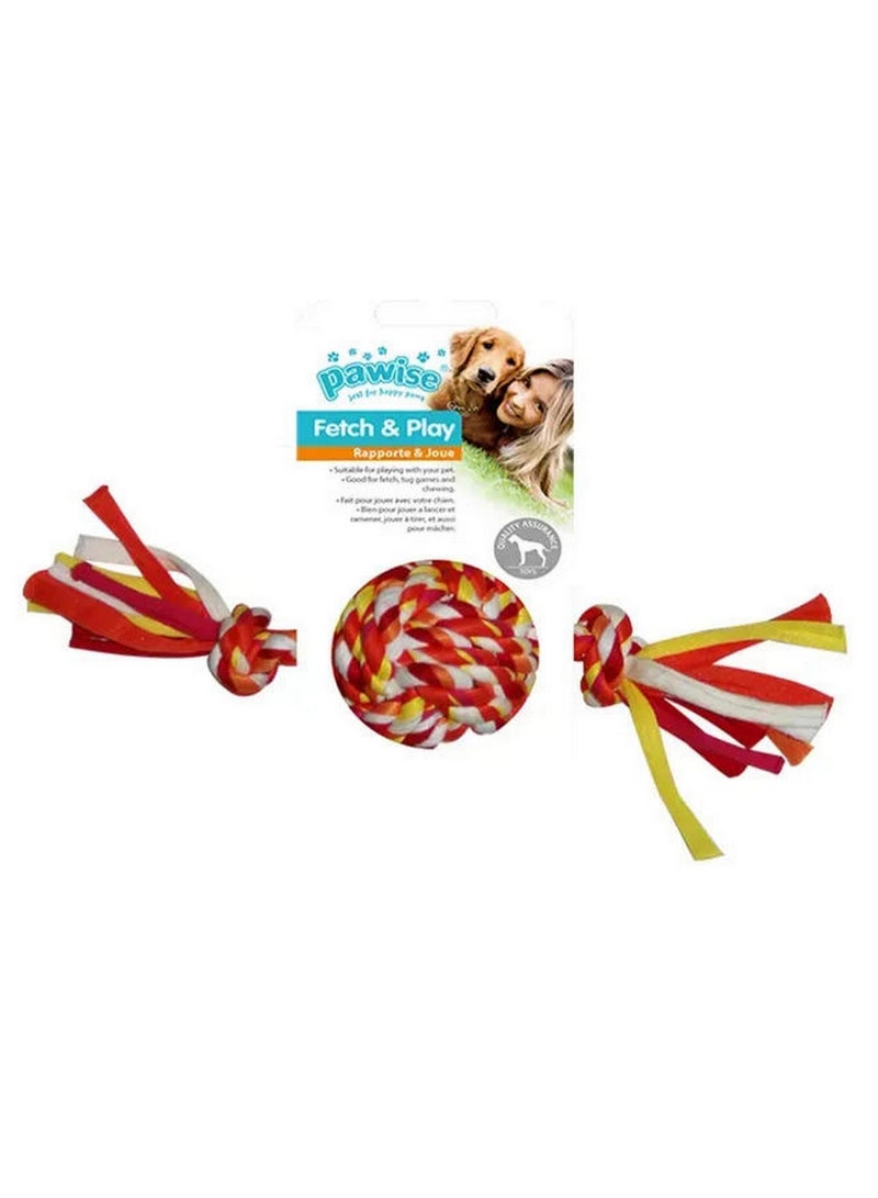 Pawise Colorful Braided Ball Dog Toy - 20 cm