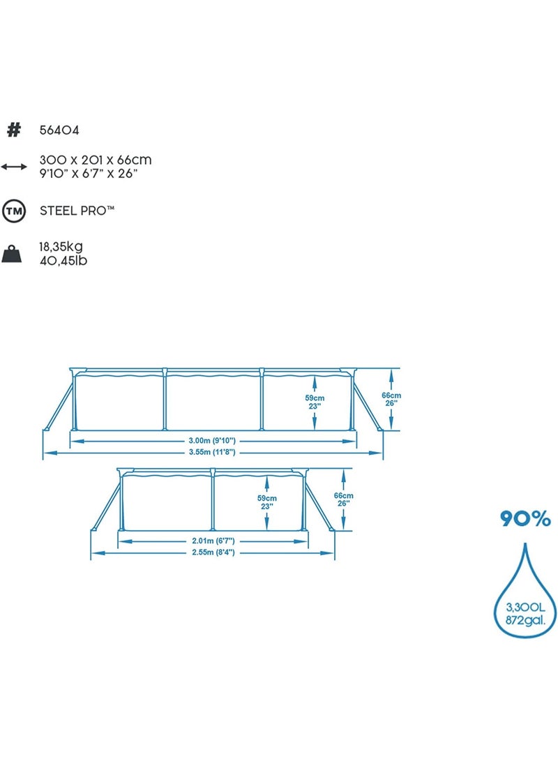 Bestway Steel Pro Above Ground Pool - Luxury Summer Fun