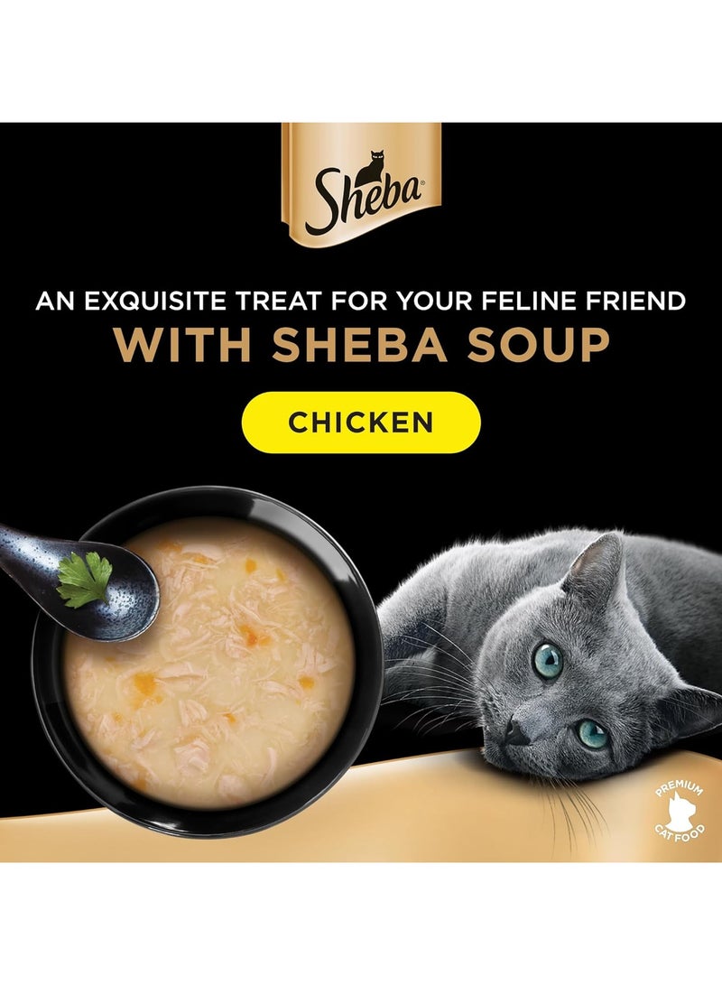 Sheba Cat Soup with Chicken - Premium Treat for Cats