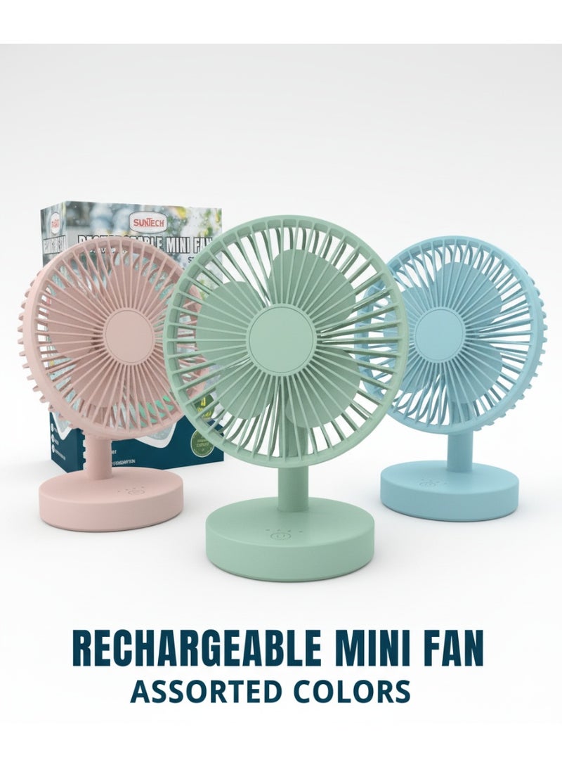 SUNTECH Rechargeable Mini Fan - Stay Cool Anywhere