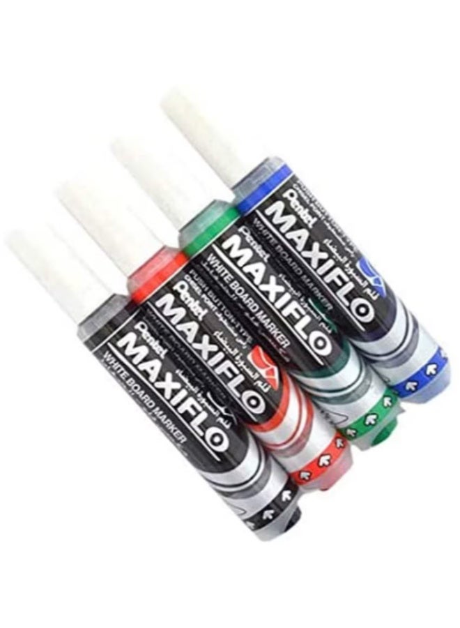 Pentel Maxiflo Chisel Tip Marker Wallet 4 Pcs