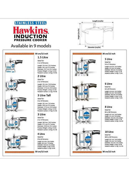 Hawkins 2 Litre Stainless Steel Pressure Cooker