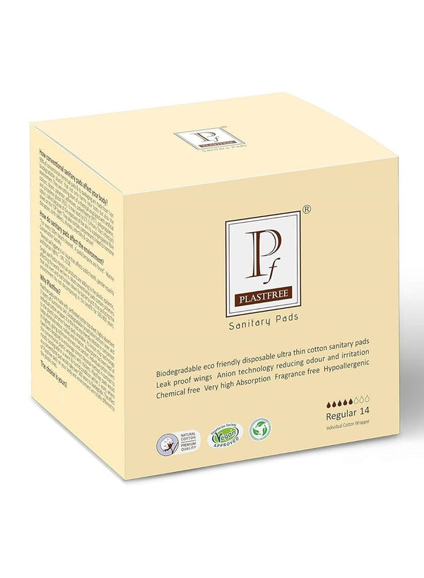 PLASTFREE Organic Sanitary Pad 14 Regular