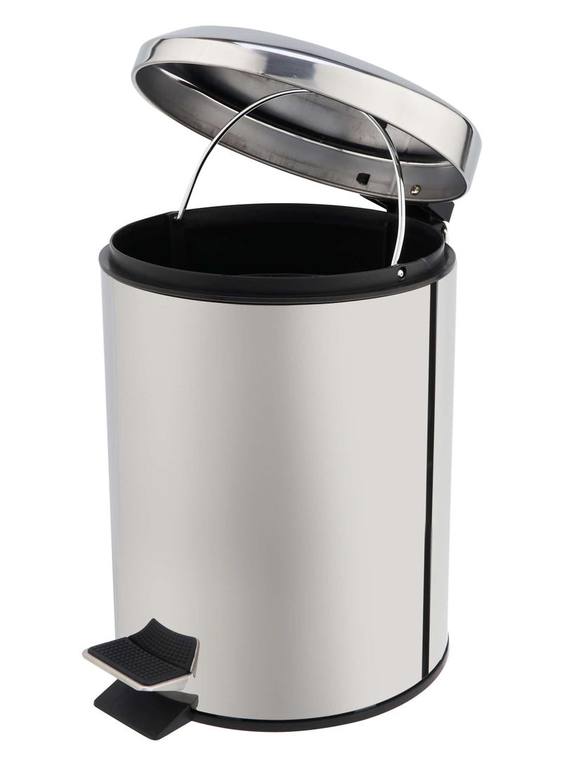 Hygic Glossy Stainless Steel Pedal Bin 5 Liters