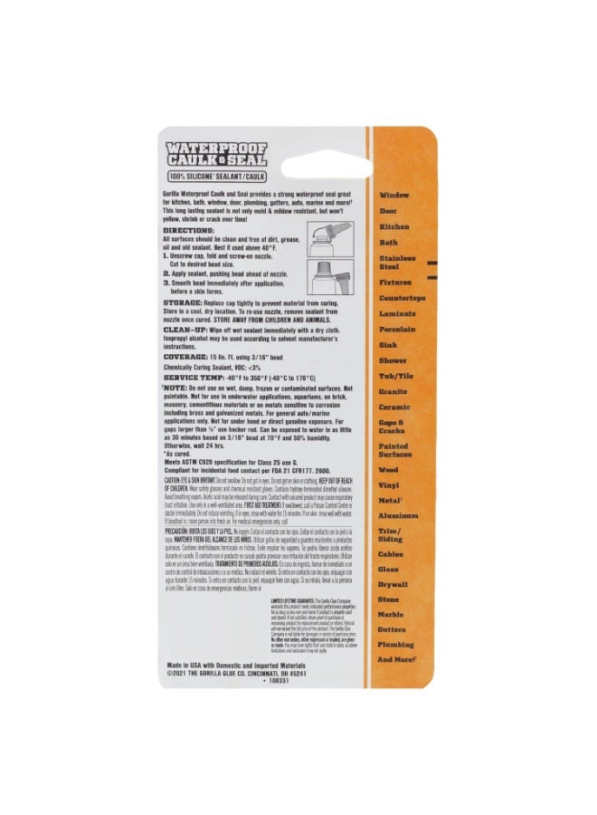 Gorilla Silicone Sealant White 83 ML