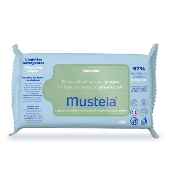 Mustela Cleansing Wipes x 60 for Babies