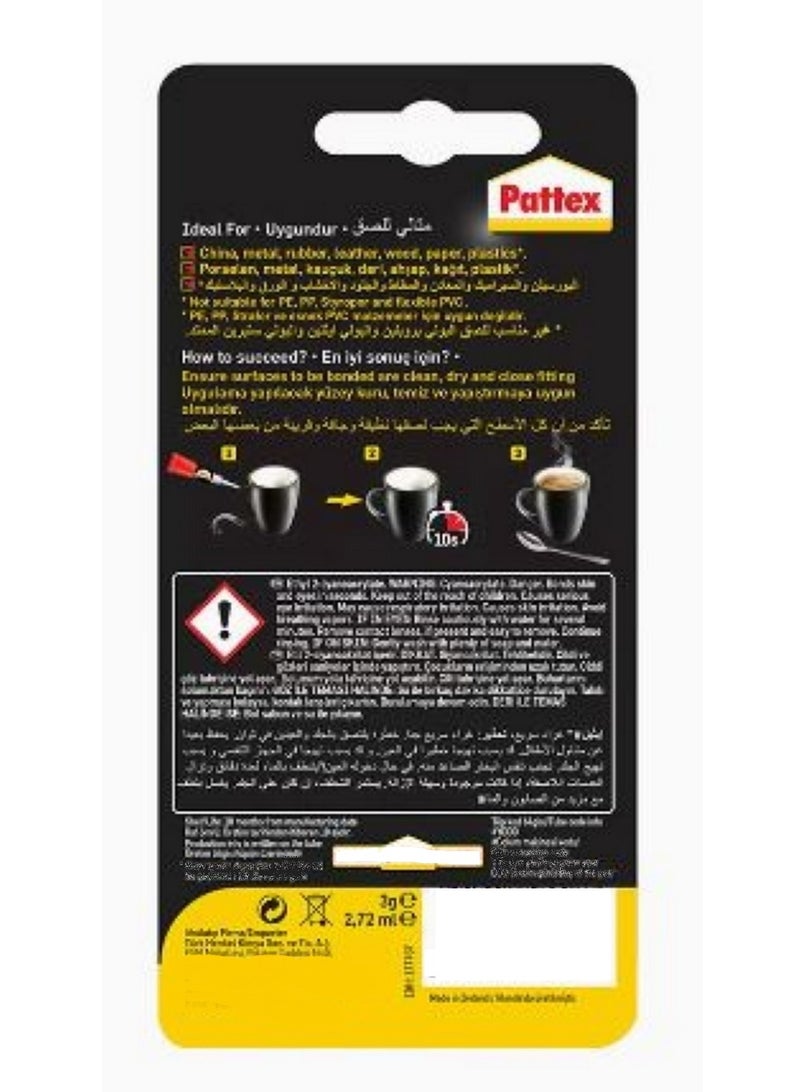 Pattex Super Glue Original 3G - Instant Adhesive