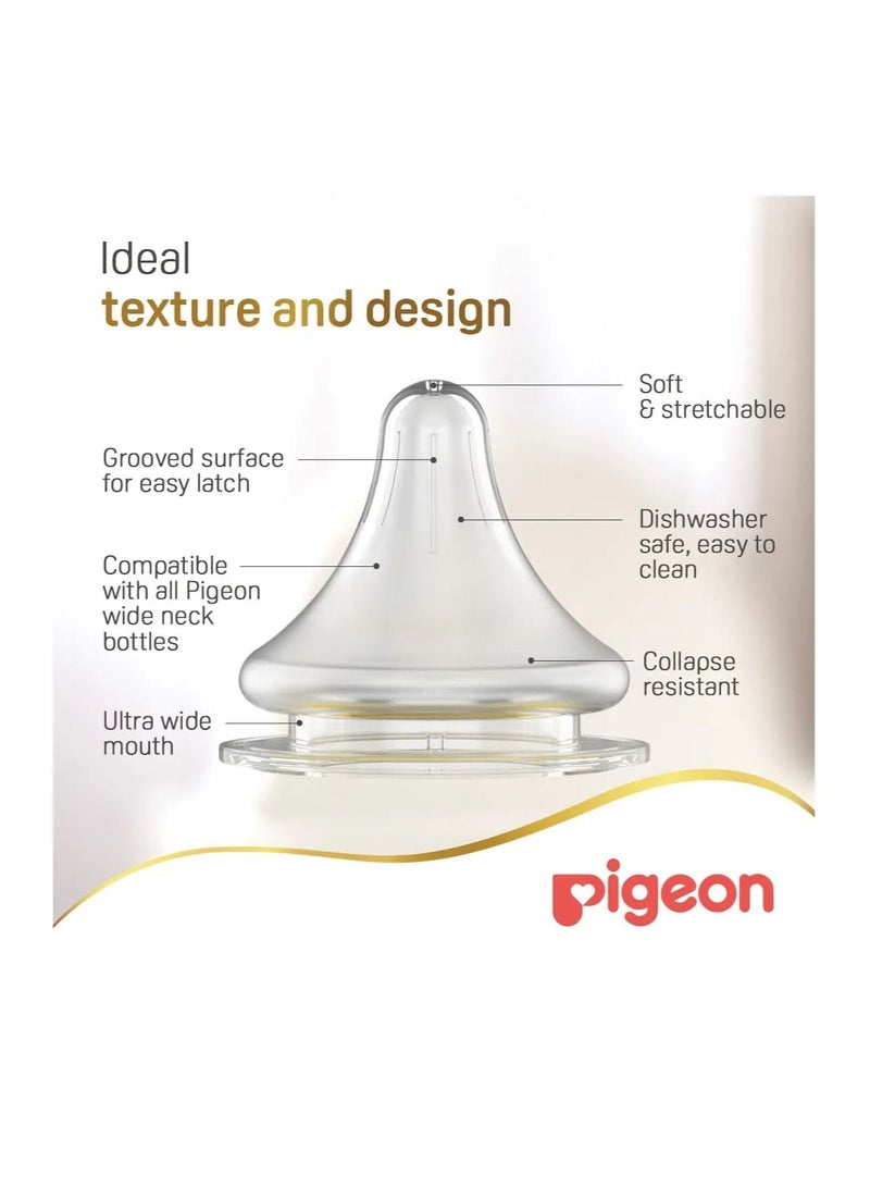Pigeon Softouch Wide Neck Glass Bottle - 240mL