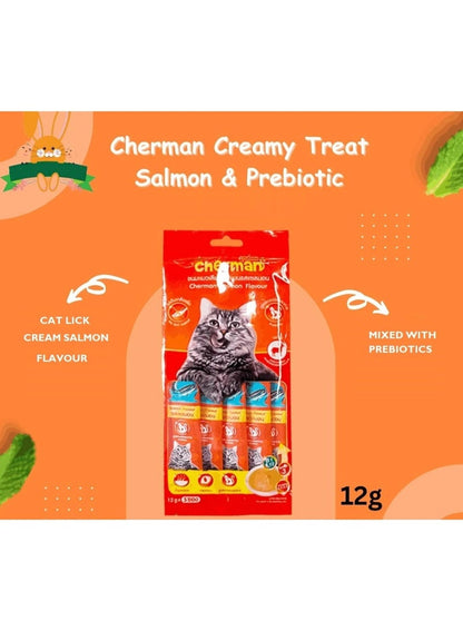 Cherman Creamy Salmon Cat Treats 12G X 5