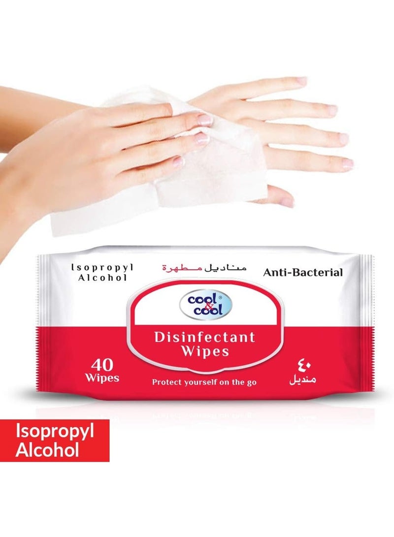 Anti Bacterial Disinfectant Wipes - Cool & Cool