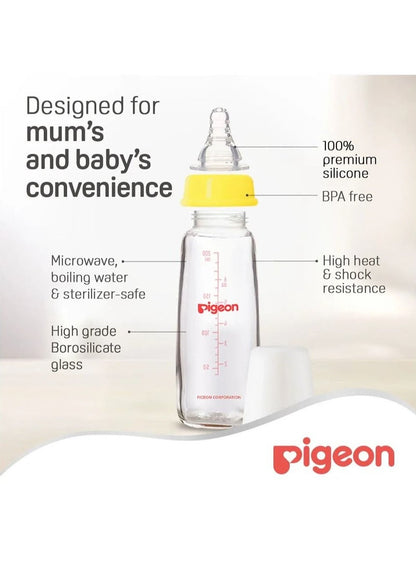 Pigeon Glass Feeding Bottle 200 ML