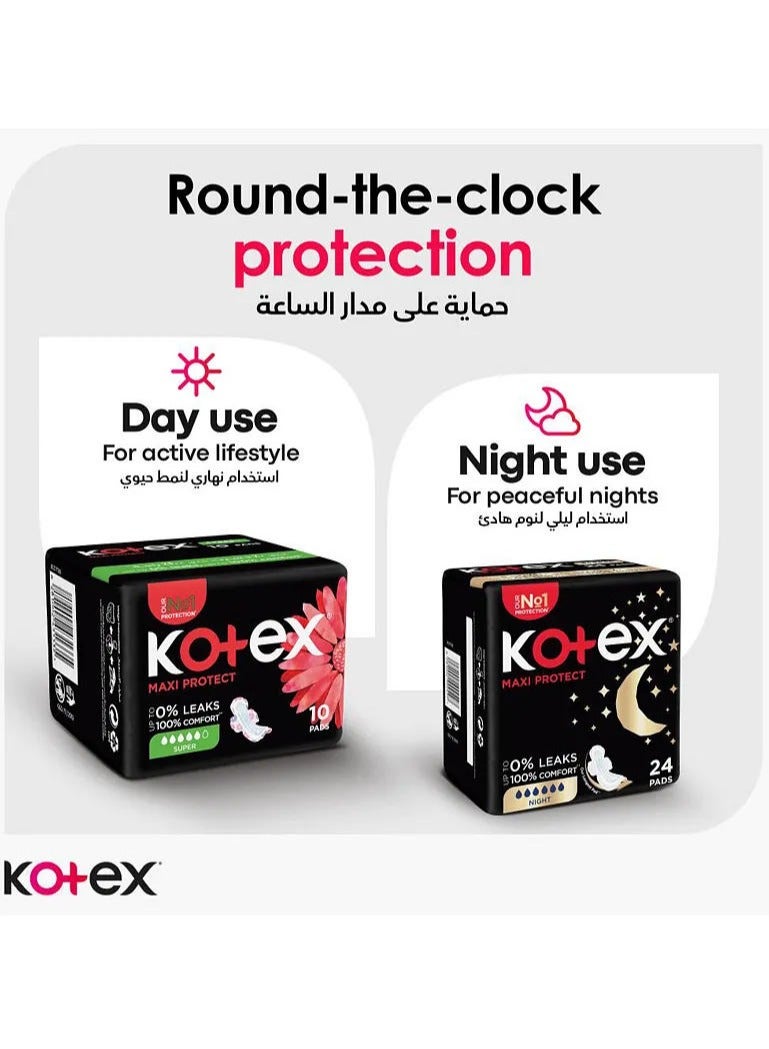 Kotex Maxi Protect Thick Pads - 50 Pads