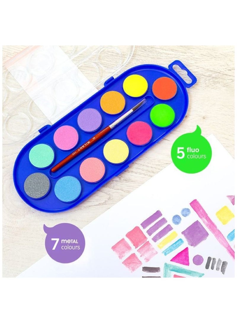 MILAN Watercolour Tablets with Brush
