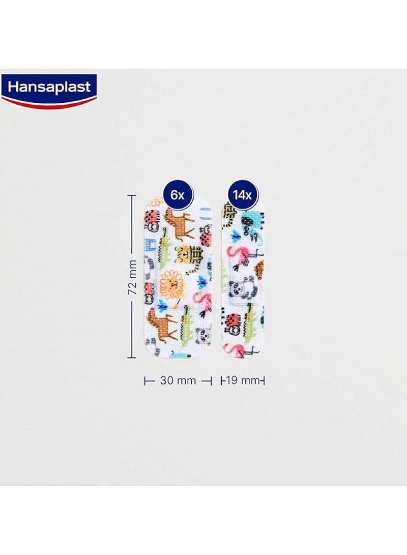 Hansaplast Sensitive Kids Plasters - 20 Assorted Strips