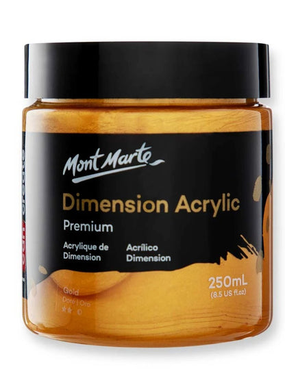 Mont Marte Dimension Acrylic 250ML Gold