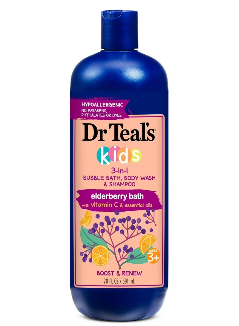 Dr Teal'S 3 In 1 Bubble Bath Body Wash & Shampoo