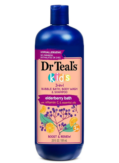 Dr Teal'S 3 In 1 Bubble Bath Body Wash & Shampoo