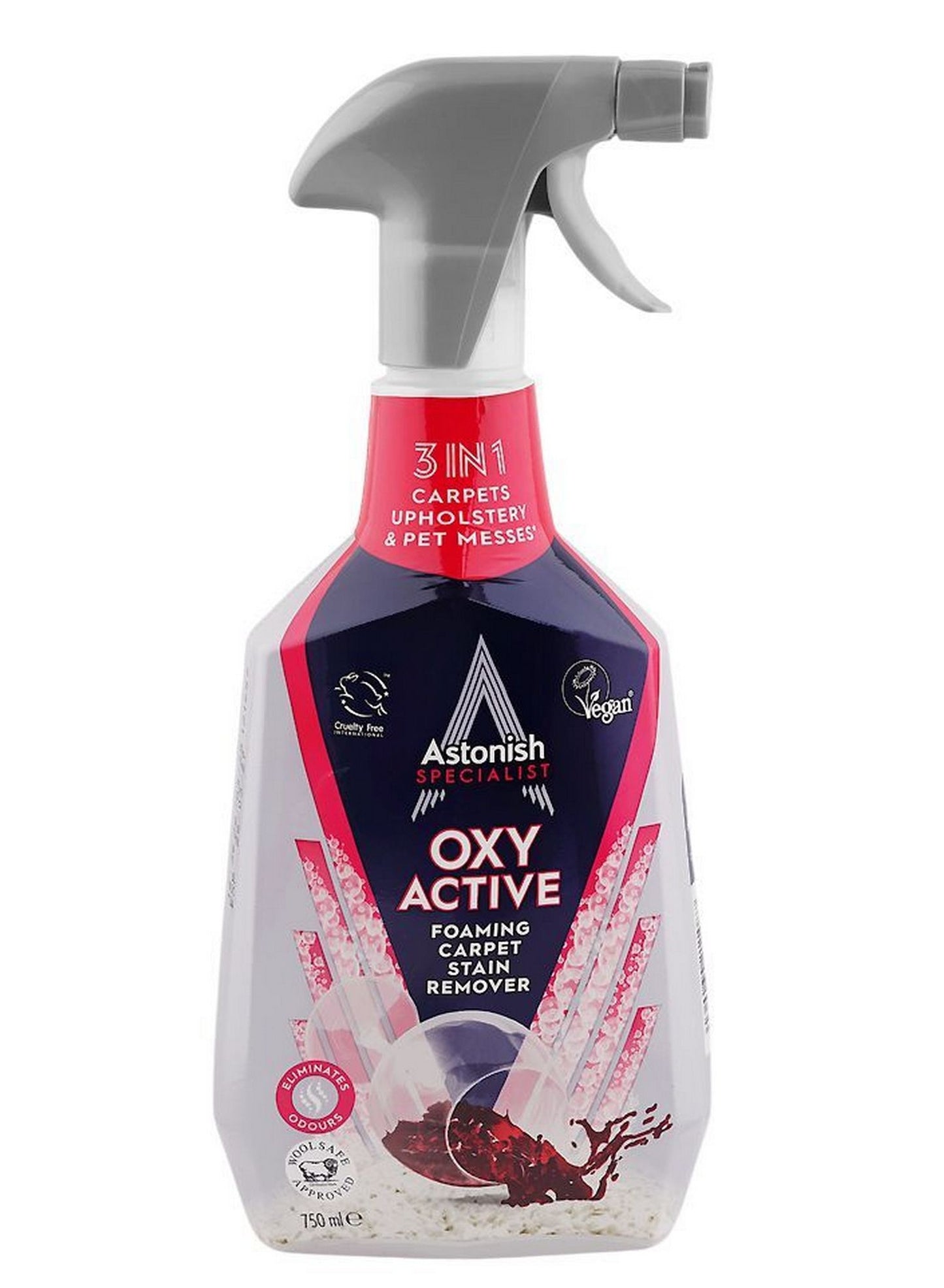 active foaming, astonish, carpet stain, deep cleaning, odours tough, oxy active, pet odours, remover spray, rugs pet, safe approved, spills wool, spray deep, stain remover, tough spills, wool safe