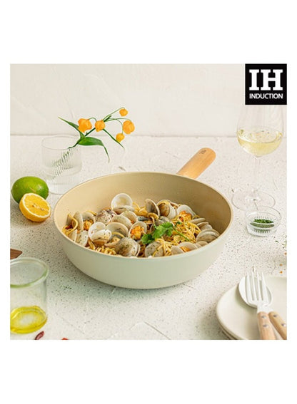 Neoflam Fika Cast Aluminum Wok 10" Beige