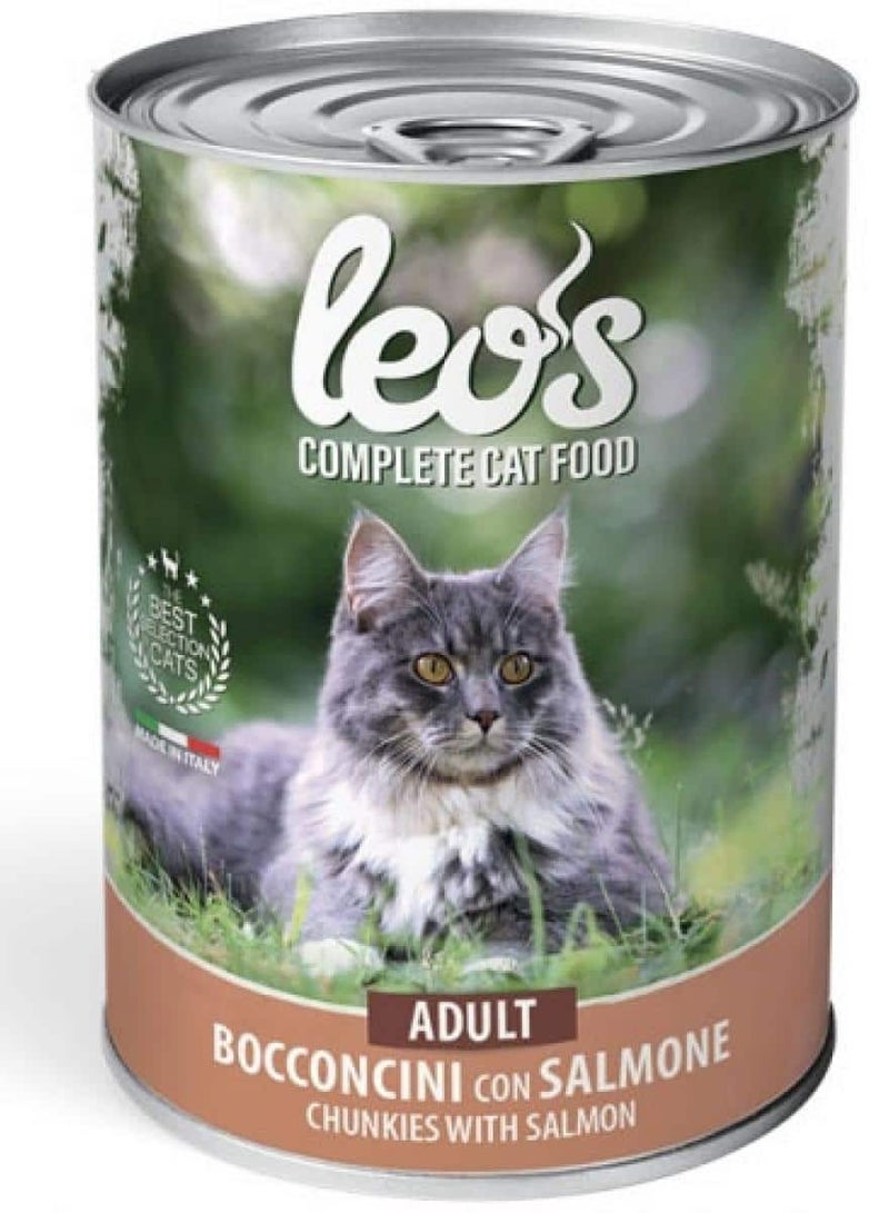 LEOS Complete Adult Cat Food with Salmon 415 G
