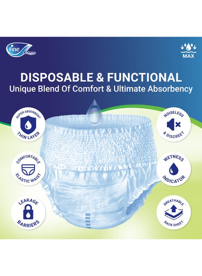 Fine Care Unisex Adult Pull Up Diaper - Large Size