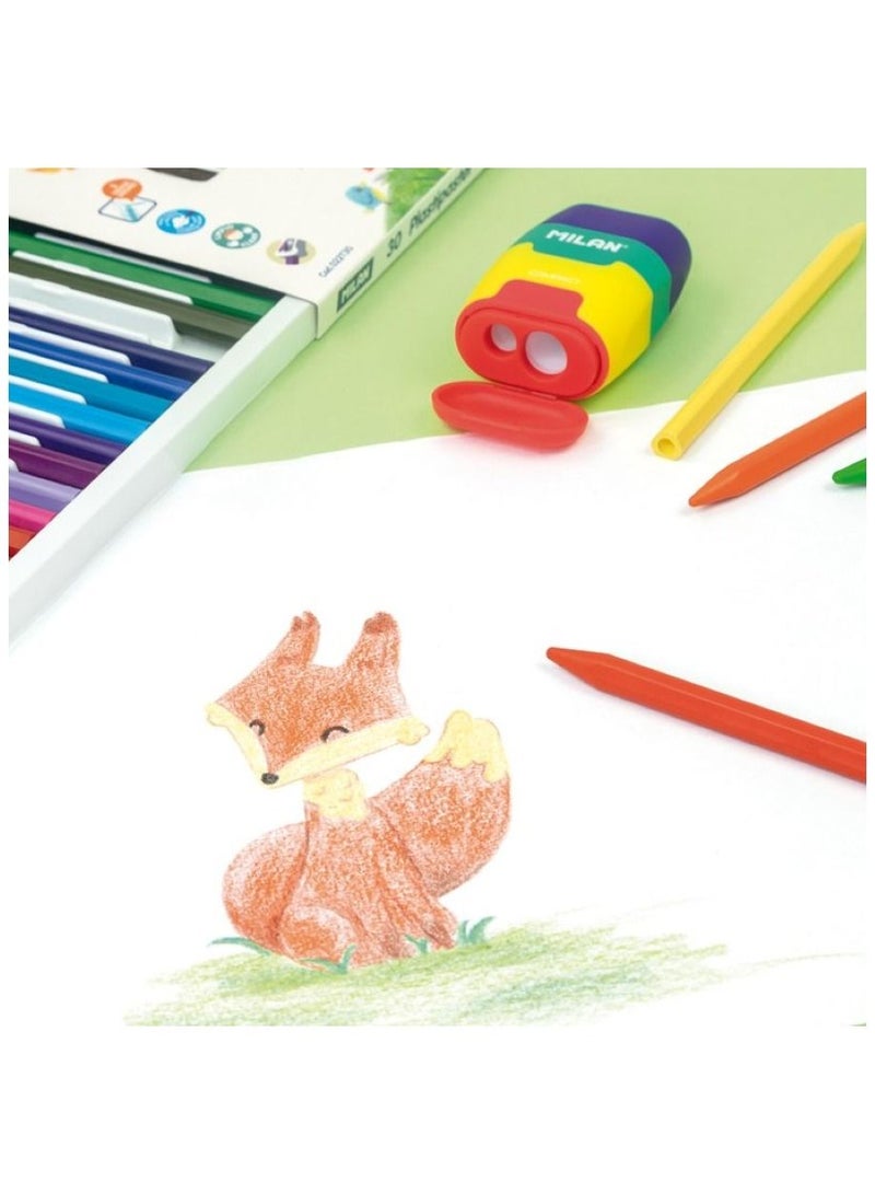 Milan 6 PlasticPastel Triangular Pencils