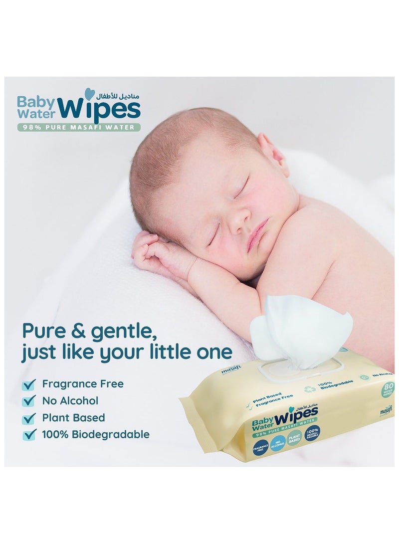 Masafi Pure Water Baby Wipes 80 Sheets