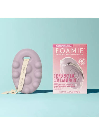 blossom rice, blossom rice milk, body bar, cherry blossom, cherry blossom rice, foamie, free 80g, hydratant plastic, milk moisturizing, plastic free, plastic free 80g, rice milk, rice milk moisturizing, shower body, shower body bar